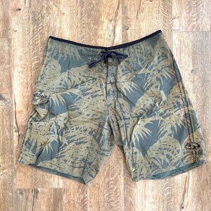 Honolua Surf Company Vintage Tropical Print Boardshorts